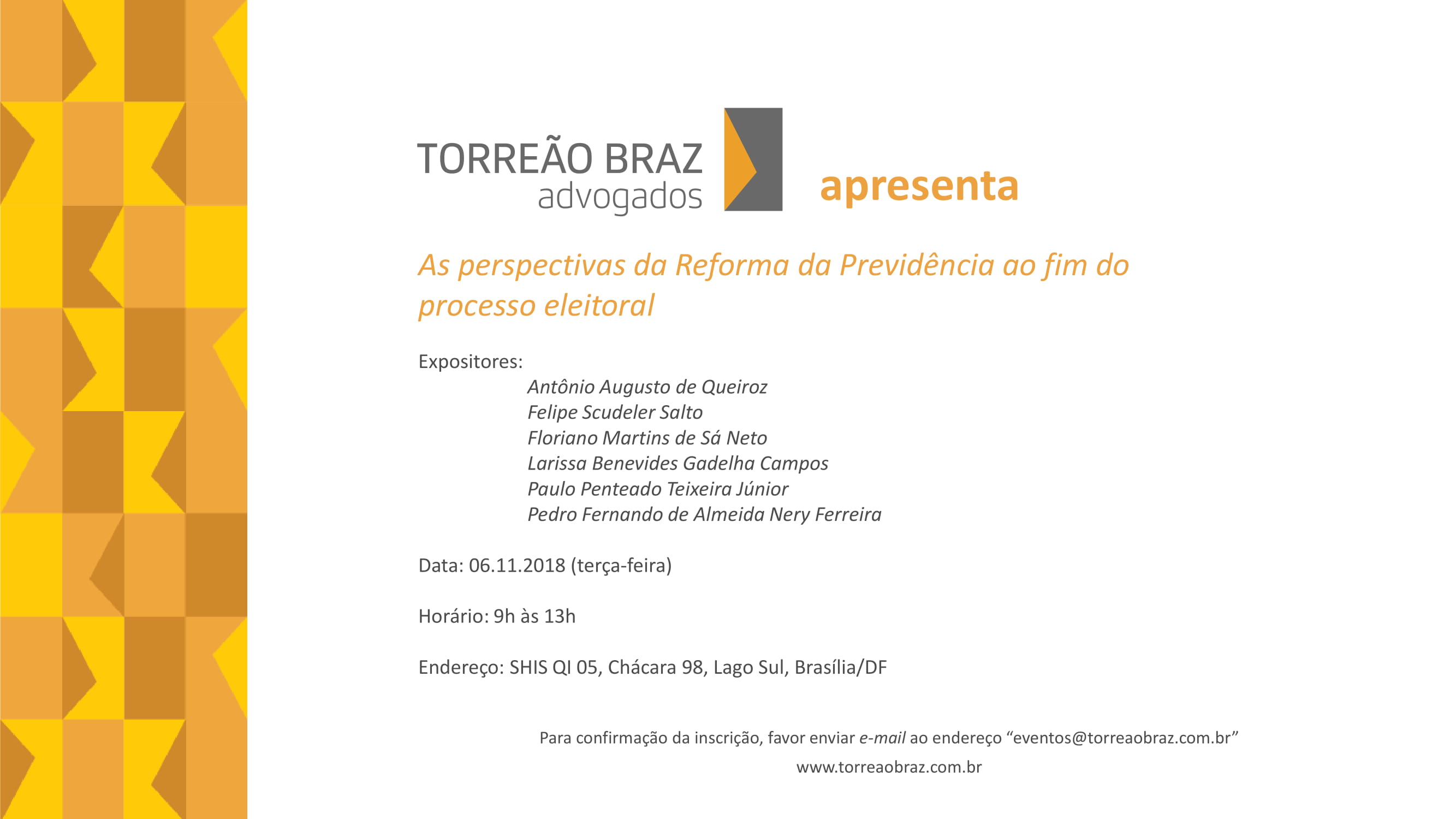 Torreão Braz Advogados Promove Evento Sobre As Perspectivas Da Reforma ...